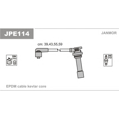 Photo Kit de câbles d'allumage JANMOR JPE114