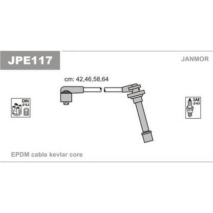 Photo Kit de câbles d'allumage JANMOR JPE117