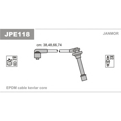 Photo Kit de câbles d'allumage JANMOR JPE118