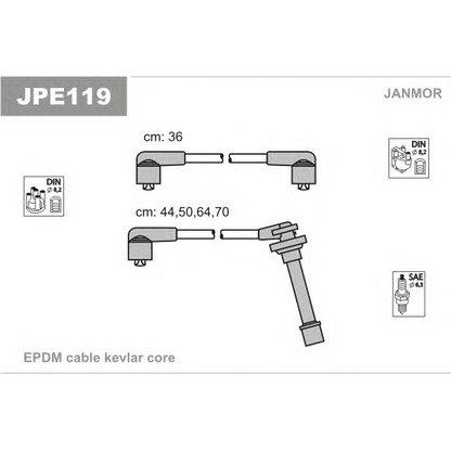 Photo Kit de câbles d'allumage JANMOR JPE119
