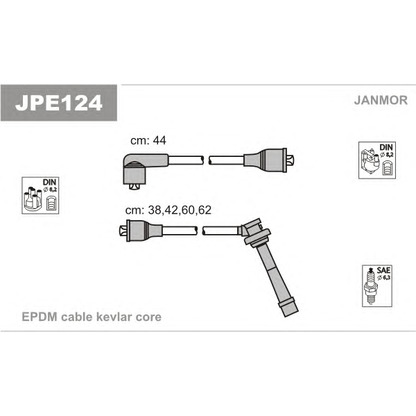Photo Kit de câbles d'allumage JANMOR JPE124
