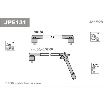 Photo Kit de câbles d'allumage JANMOR JPE131