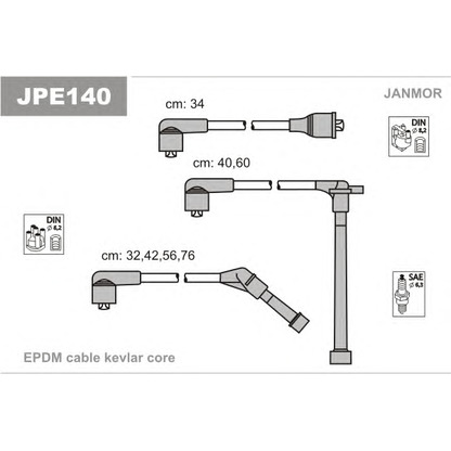 Foto Kit cavi accensione JANMOR JPE140