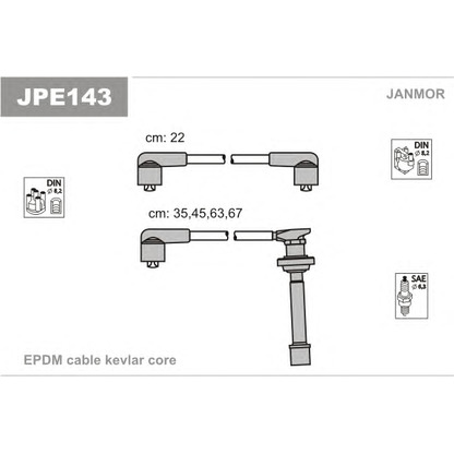 Photo Kit de câbles d'allumage JANMOR JPE143