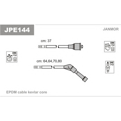 Photo Kit de câbles d'allumage JANMOR JPE144