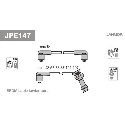 Foto Zündleitungssatz JANMOR JPE147