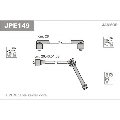 Foto Kit cavi accensione JANMOR JPE149