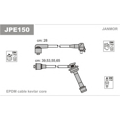 Photo Kit de câbles d'allumage JANMOR JPE150