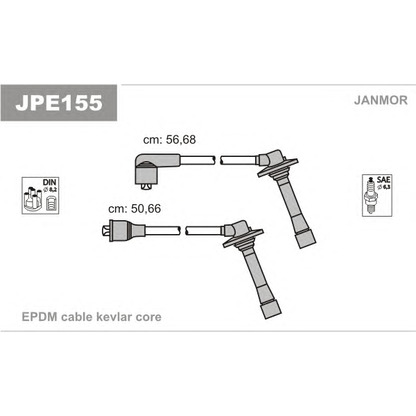 Photo Kit de câbles d'allumage JANMOR JPE155