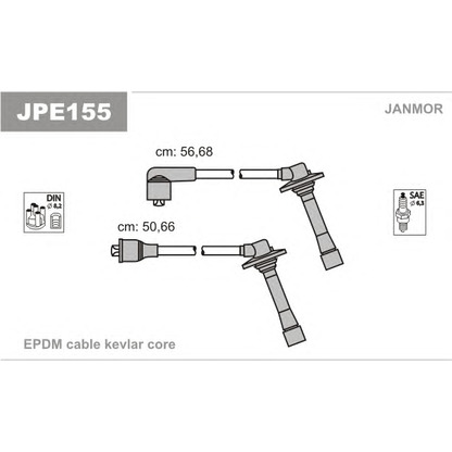 Foto Zündleitungssatz JANMOR JPE155