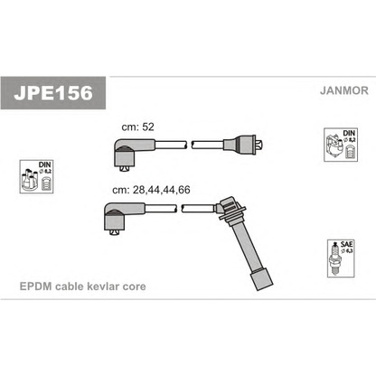 Photo Kit de câbles d'allumage JANMOR JPE156