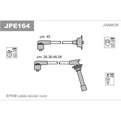 Photo Kit de câbles d'allumage JANMOR JPE164