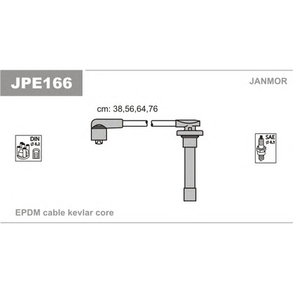 Фото Комплект проводов зажигания JANMOR JPE166