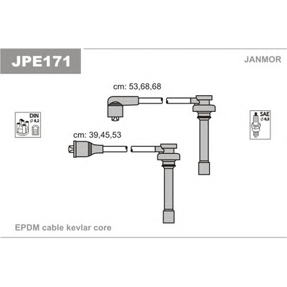 Фото Комплект проводов зажигания JANMOR JPE171