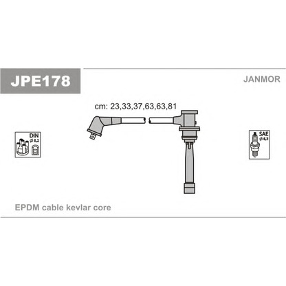 Foto Juego de cables de encendido JANMOR JPE178