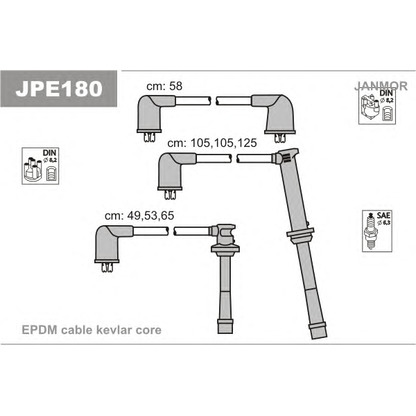 Foto Juego de cables de encendido JANMOR JPE180