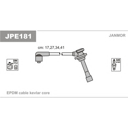 Foto Juego de cables de encendido JANMOR JPE181