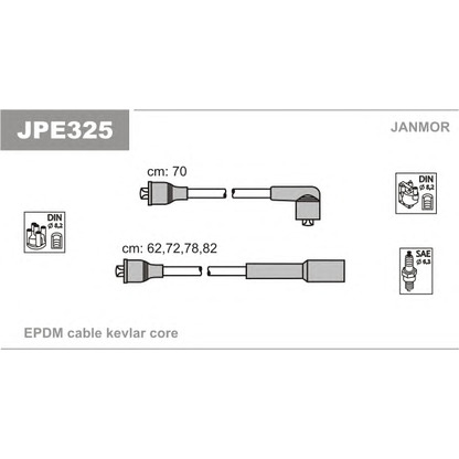 Photo Kit de câbles d'allumage JANMOR JPE325