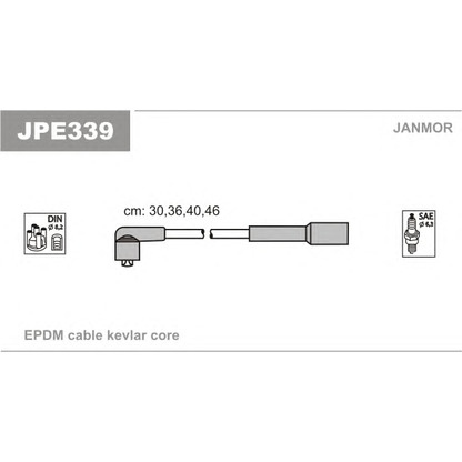 Фото Комплект проводов зажигания JANMOR JPE339