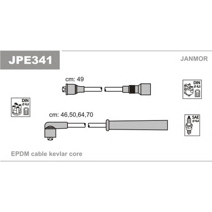 Photo Kit de câbles d'allumage JANMOR JPE341