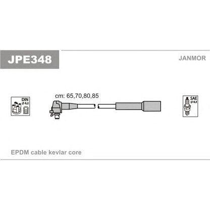 Photo Kit de câbles d'allumage JANMOR JPE348