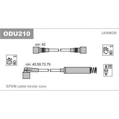 Photo Kit de câbles d'allumage JANMOR ODU210