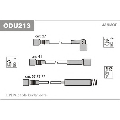 Photo Kit de câbles d'allumage JANMOR ODU213