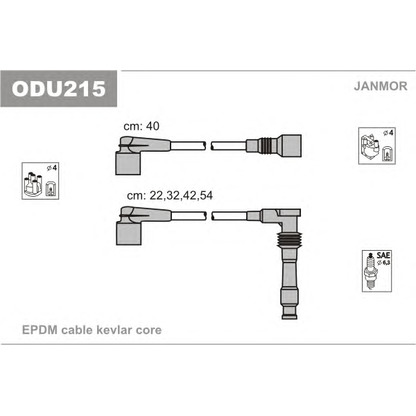 Foto Kit cavi accensione JANMOR ODU215