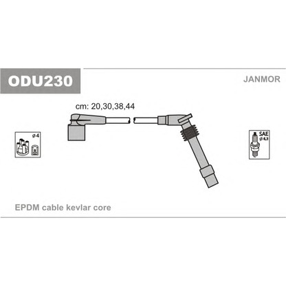 Photo Kit de câbles d'allumage JANMOR ODU230