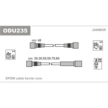 Foto Kit cavi accensione JANMOR ODU235