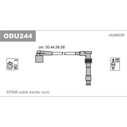 Photo Kit de câbles d'allumage JANMOR ODU244