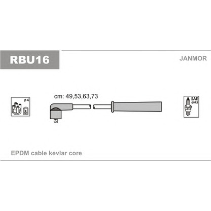 Foto Juego de cables de encendido JANMOR RBU16