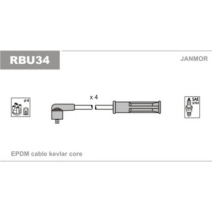 Foto Kit cavi accensione JANMOR RBU34