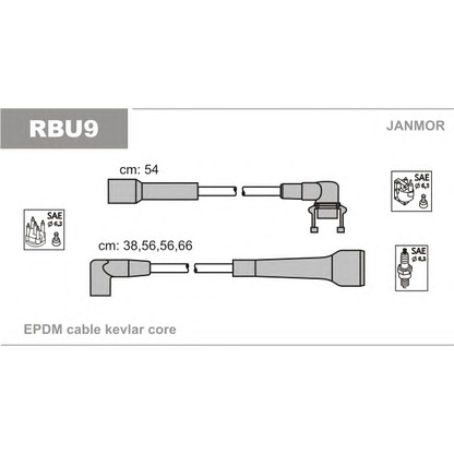 Foto Kit cavi accensione JANMOR RBU9