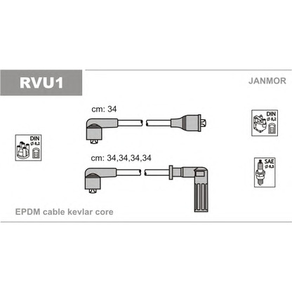 Photo Kit de câbles d'allumage JANMOR RVU1