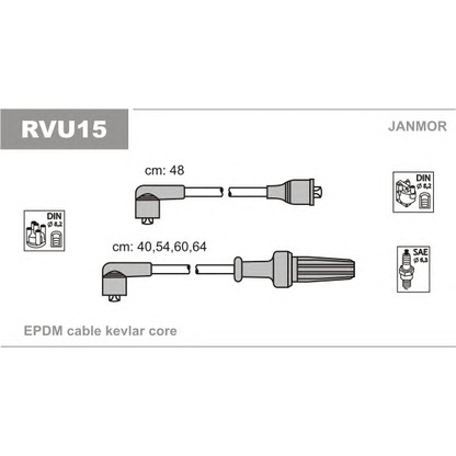 Foto Kit cavi accensione JANMOR RVU15