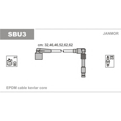 Photo Kit de câbles d'allumage JANMOR SBU3