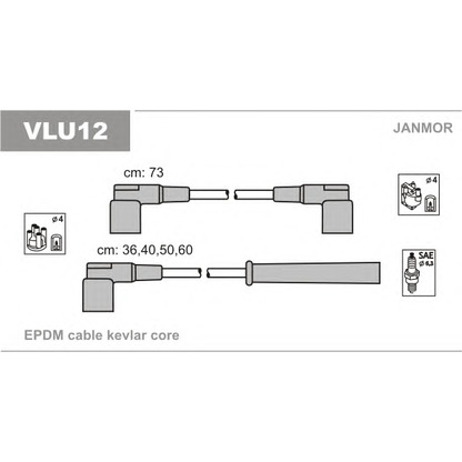 Photo Kit de câbles d'allumage JANMOR VLU12