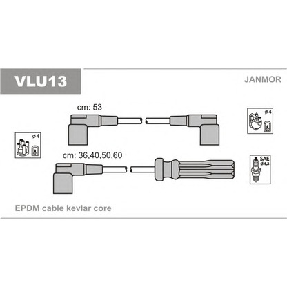 Photo Kit de câbles d'allumage JANMOR VLU13