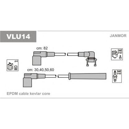 Photo Ignition Cable Kit JANMOR VLU14