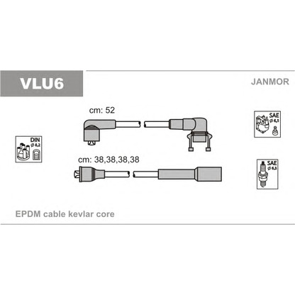 Foto Kit cavi accensione JANMOR VLU6