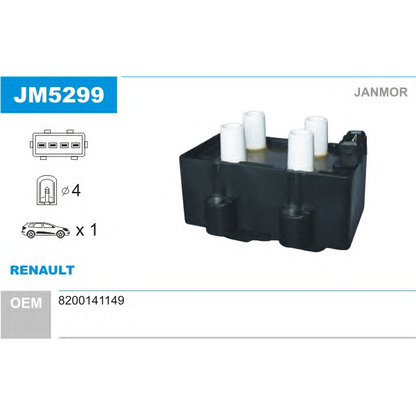 Photo Ignition Coil JANMOR JM5299