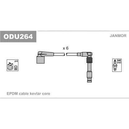 Foto Kit cavi accensione JANMOR ODU264