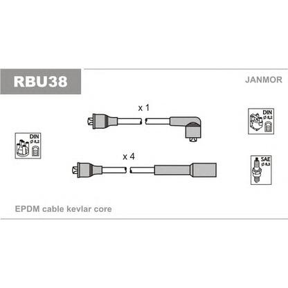 Photo Kit de câbles d'allumage JANMOR RBU38