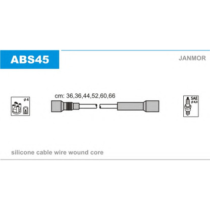Photo Kit de câbles d'allumage JANMOR ABS45