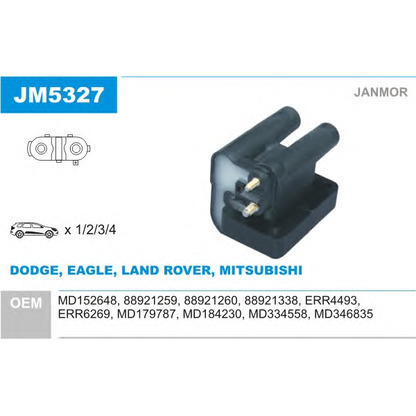 Photo Ignition Coil JANMOR JM5327