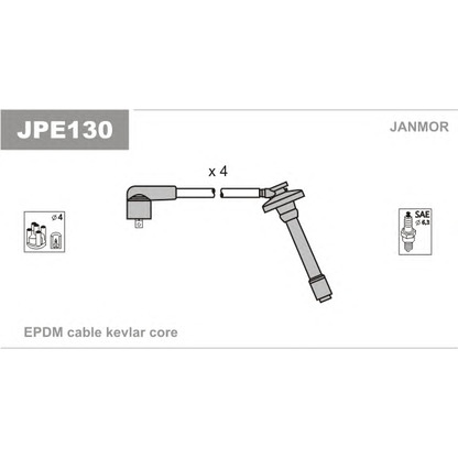 Foto Zündleitungssatz JANMOR JPE130