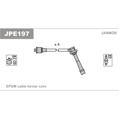 Photo Kit de câbles d'allumage JANMOR JPE197