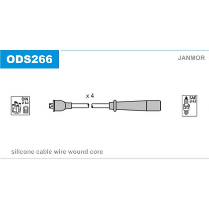 Foto Juego de cables de encendido JANMOR ODS266