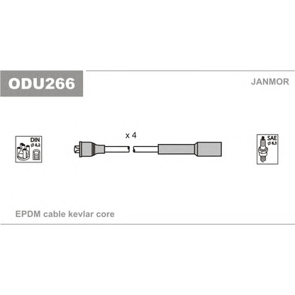 Photo Kit de câbles d'allumage JANMOR ODU266